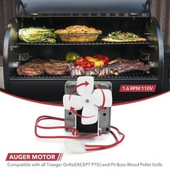 High-Temperature Resistant Auger Motor for Grill Enthusiasts – 120V & Universal
