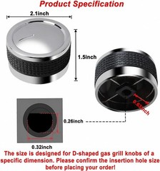Universal Gas Grill Control Knobs with Nonslip Silicone – Set of 4 Durable Knobs