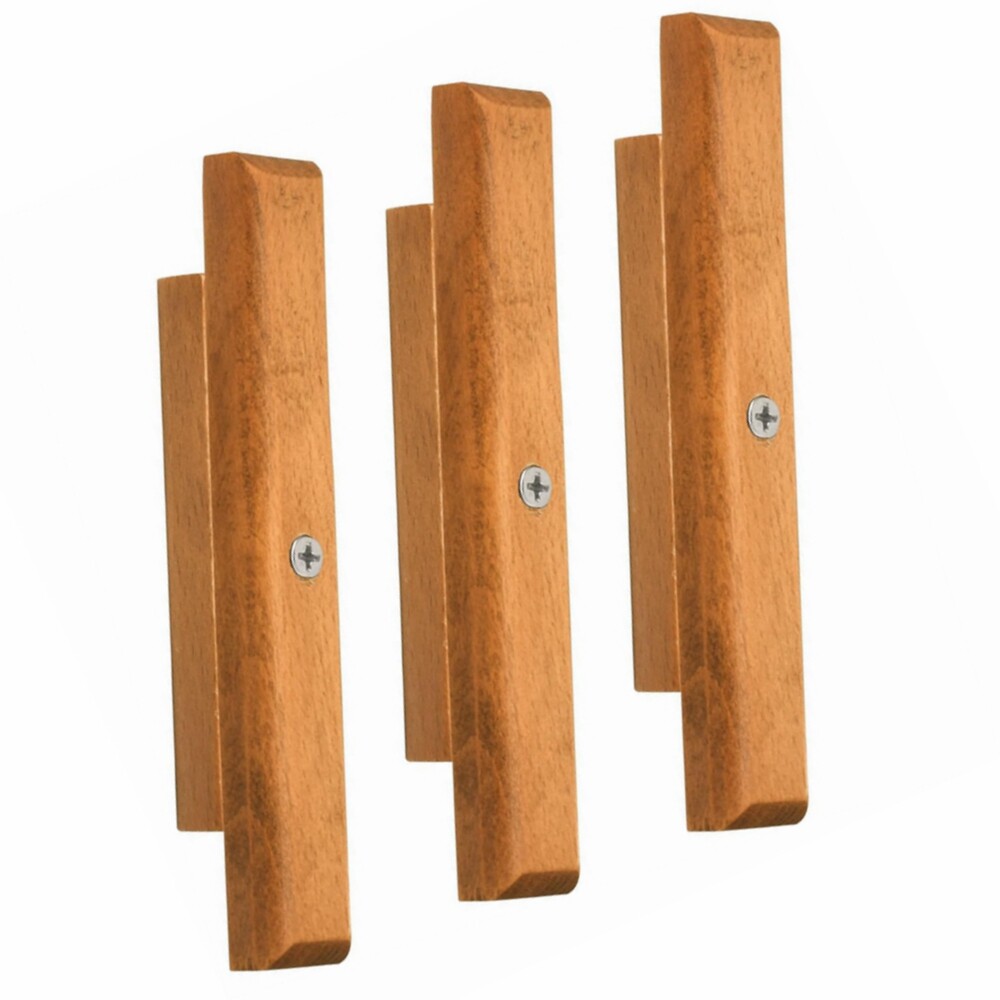 3SET CHERRY WOOD REPLACEMENT HANDLE FOR WE-BER CHARCOAL GRILL MOUNTING SCREWS W