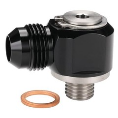 8AN Male Flare Banjo to M12x1.5 Stainless Steel Banjo Bolt 8AN to M12x1.5 Black