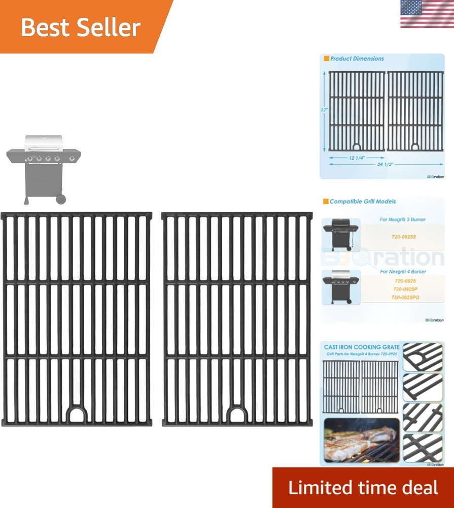 Upgrade Your Grill: Cast Iron Grates for Nexgrill 4 Burner Models 720-0925P