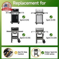 Stainless Steel Cooking Grates 2 Pack 17.5in x 20.5in for Weber Spirit 200 Gas G