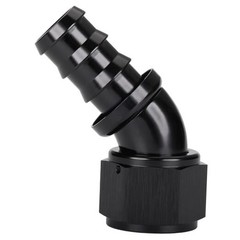 45 Degree Push Lock Full Flow Hose Fitting End Elbow 12AN Black – 45 Degree