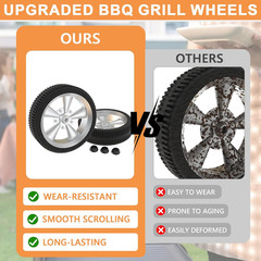 65930 BBQ Wheels for Weber Grill Wheels Replacement Weber Kettle Wheel 18/22 Inc