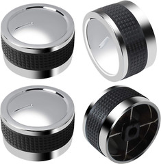 Gas Grill Knobs, Grill Control Knob Replacement Chrome Plated Plastic with Nonsl