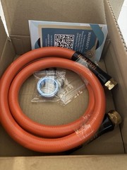 MASTER Gas Conversion Kit Orange Hose Brass Fittings for Barbecue Grill
