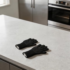 Heat Resistant Barbecue Gloves With Extended Cuff For Grilling And Oven Use