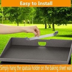 10 Inch Griddle Spatula Holder Magnetic Design Stainless Steel Grill Barbecue To