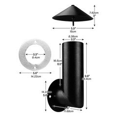 Steel Grill Smoke Stack for Traeger Pellet Grills with Chimney Cap and Gasket