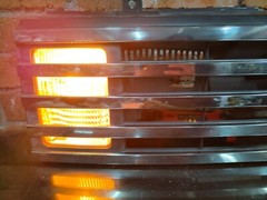 JDM Nissan Cube Z11 AUTECH Chrome Front Grill Grille Mask With Lamps Lights