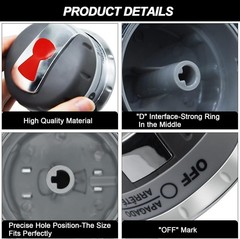 88848 Gas Grill Burner Knobs, Compatible with Weber Genesis 300 Series (2011-201
