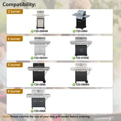Grill Replacement Parts for Nexgrill 5 Burner 5 Porcelain Steel