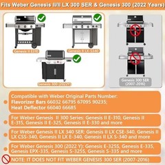 Replacement Grill Parts for 3 Burner Genesis II & LX 300 – Flavorizer Bars & Hea