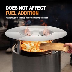 19.5″ Heat Deflector for Smokeless Fire Pit – Durable Steel