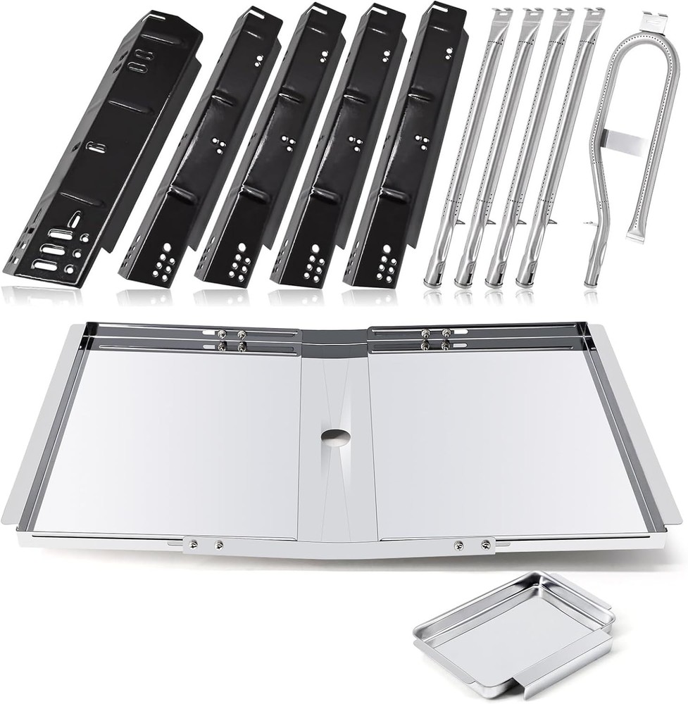 For Dyna Glo 5 Burner Grill Models Drip Pan Grease Tray & Heat Tents & Burners