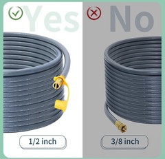 Upgraded 48 Feet 1/2 Inch Natural Gas Hose Propane Hose Extension Kit with Quick