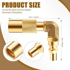 1/4″ RV Quick Connect Adapter Elbow Fitting for Blackstone 17″ 22″ Grill Gas