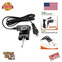 Adjustable Thermostat Power Cord Replacement for Masterbuilt Smokers, 65.75 Inch