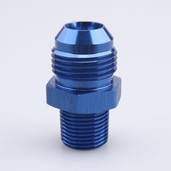 Male 3/8″ NPT to -10 AN Flare Adapter 10AN to 3/8 NPT flare to NPT blue