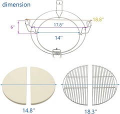 Flexible Grates & Heat Deflectors for Char-Griller Akorn