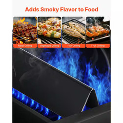 Skyshalo Flavorizer Bars 15in Porcelain Steel Grill Parts 5 Pack Black