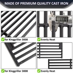 LS’BABQ 4 Pack Grill Grates for Chargriller 2121 2123 2222 2828 3001 3030 372…