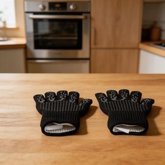 Heat Resistant Barbecue Gloves With Extended Cuff For Grilling And Oven Use