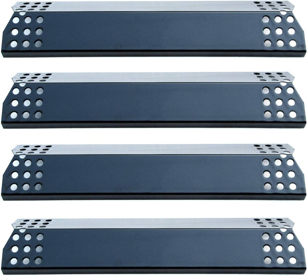 DP129 4-Pack Porcelain Steel Heat Shield Plates 14-9/16×3-3/8 for Gas Grills