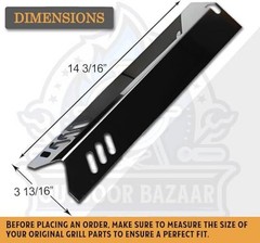 Set of 3 Porcelain Steel Replacement Heat Plates for Master Cook 3 Burner