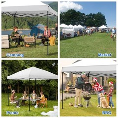 10×10 Canopy Top,Sliver-Coated Pop Up Canopy Tent Top Cover Roof with Ropes a…