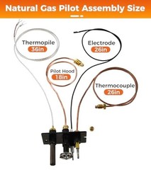 Natural Gas Pilot Assembly Replacement for Fireplaces & Stoves – SRV10002264, 21