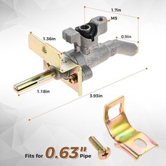 Gas Grill Replacement Parts Manifold Main Burner 0.25 Inch, Aluminum, Brass