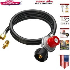Versatile 5FT High Pressure Propane Hose – Ideal for Outdoor Equipment & Cooking