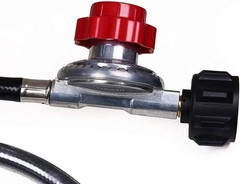8′ LP Propane Gas Regulator Set Propane 0-20 PSI Adjustable Regulator QCC1/Type1