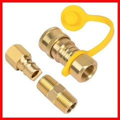 3/8-Inch Brass Gas Quick Connect Fittings Set