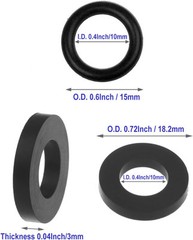 10Pcs Propane Tank Gasket and O-Rings O-Rings, black