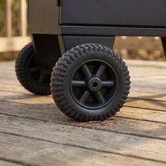 3Pcs Heavy Duty Replacement Wheels for Cart Black Hdpe Set