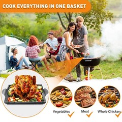 Upgraded Beer Can Chicken Holder for Grill Smoker Oven, Stainless Steel
