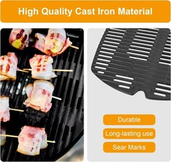 BBQ Accessories Weber Baby Q Grid 7646 Cast Iron 2 Pack