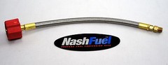 15″ BRAIDED STAINLESS STEEL PROPANE HOSE 1-5/16″ ACME QCC 1/4″ NPT PIPE THREAD
