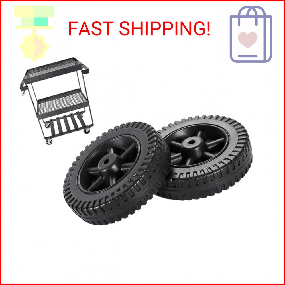 Faddare G206-0025-W1 6 Inch Grill Wheels Replacement Parts with Cover, 2pcs Blow