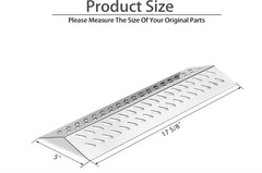 17-5/8″ Stainless Steel Heat Plate Shield for 4 5 7 Burner Gas Grill 4 Pack