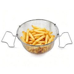 Stainless Steel Cooking Basket for Frying Rinsing Draining and Steaming Tasks