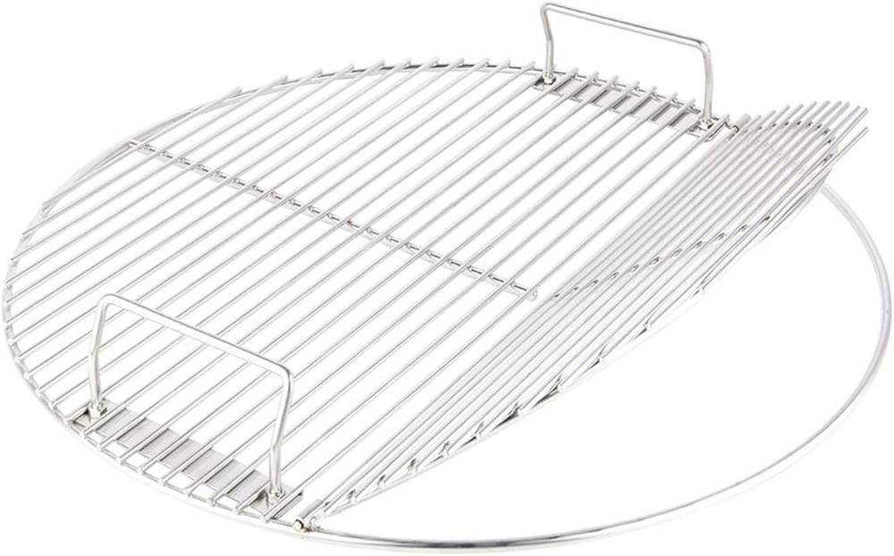 304 Stainless Steel Hinged Cooking Grate for 22 in Weber Charcoal Grills 21.5 in
