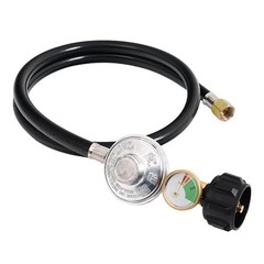 3.5FT Propane Regulator Hose with Gauge Fits Weber Charbroil Heaters Fire Pits