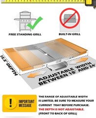 Grease Tray with Catch Pan – Dyna Glo Grill Replacement Parts, Adjustable Stainl