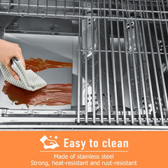 Uniflasy Universal Grease Tray with Catch Pan Fits Nexgrill, Charbroil, Dynaglo,