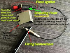 MENSI 11.8” Universal LP Propane Natural Push Button Piezo M10X1, Silver
