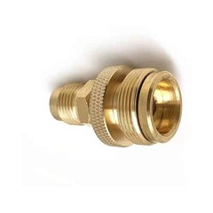 Acxico 2 pcs Grill Stove 1lb Propane Tank Regulator Adapter 3/8 inches, Brass