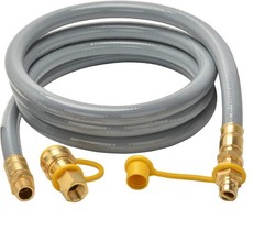 12 Ft 3/4″ ID Natural Gas Hose with Quick Connect Fittings for Grill, Generator,